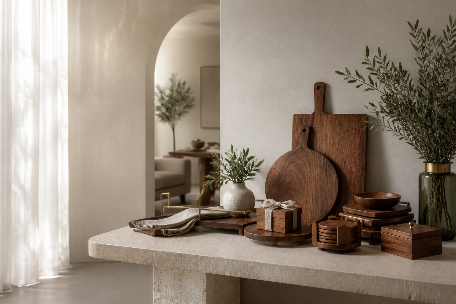 WoodGhar handcrafted wooden desk and home pieces